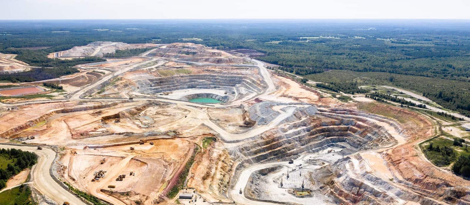 Aerial view of haile gold mine