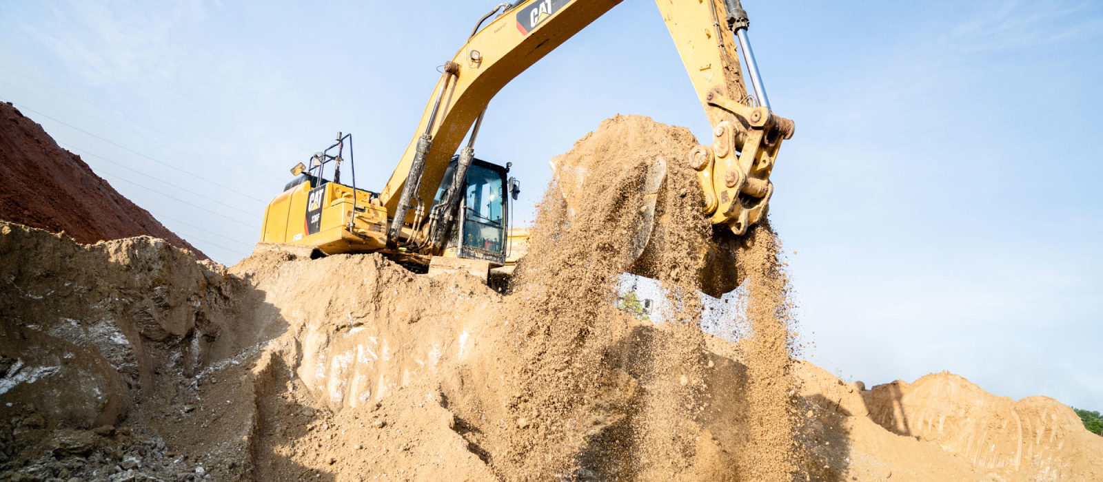 Cat 349f In Action At Mass Excavation Job Site