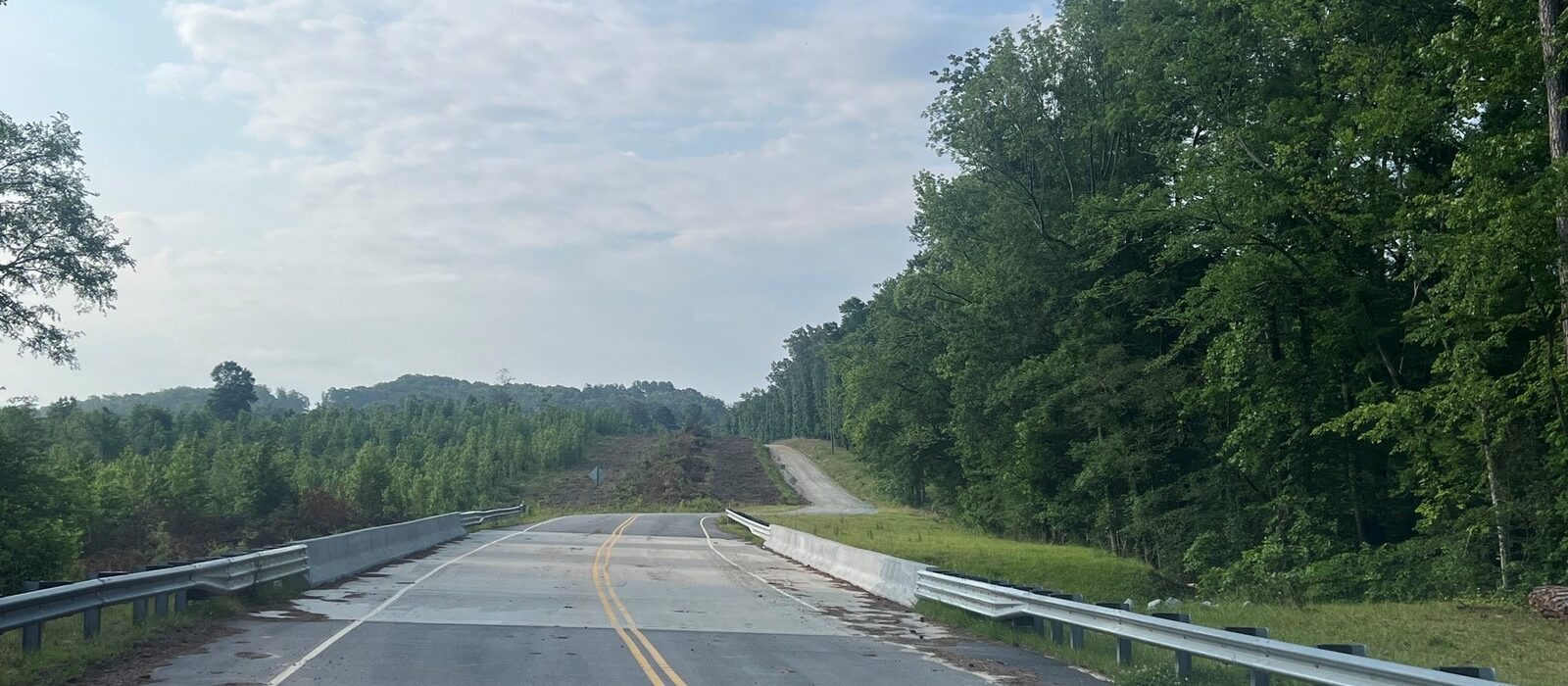 Project-Industrial-Blackstock Commerce Center-2 lane road with trees on either side