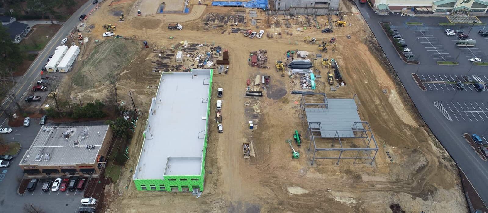 aerial view Project-Commercial-Cardinal Crossing-in construction